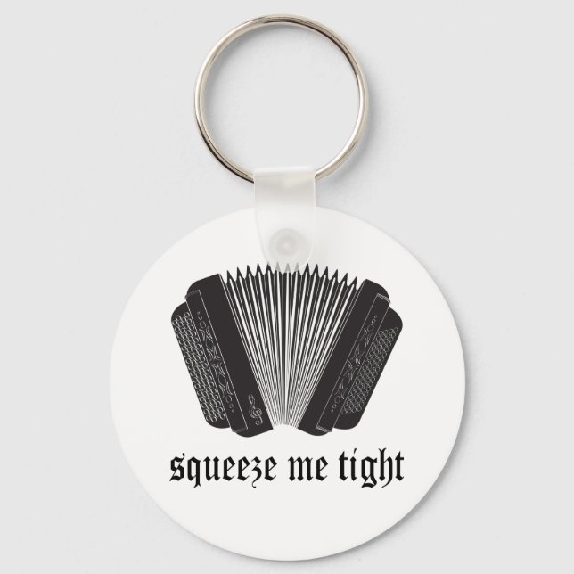 Funny Squeeze Me Tight Accordion Gift Keychain (Front)