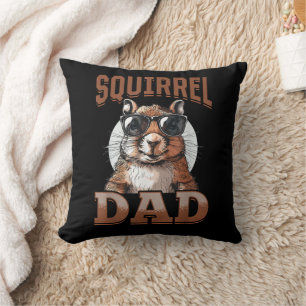 Funny Squirrel Animal Squirrel Dad Throw Pillow