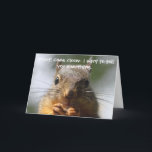 Funny Squirrel Birthday Card<br><div class="desc">Funny birthday card with a closeup photo of a squirrel's face with text, "Pssst! Come closer. I want to tell you something." in white type above the squirrels smiling face. Inside the card says, "Happy Birthday, you nut!" Text can be customized in your own words in the typestyle and color...</div>