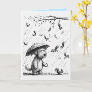 Funny Squirrel Birthday Card from the Dog