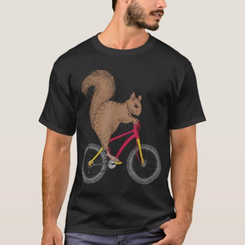 Funny Squirrel Designs Men Women Kids Bike Riders  T_Shirt