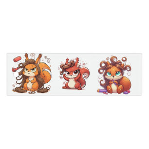Funny Squirrel Illustration – Glamorous Bad Hair D Ruler