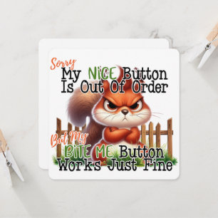 Funny Squirrel Invitation