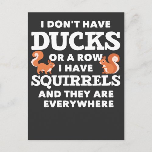 Funny Squirrel Joke Hilarious Rodent Humor Postcard