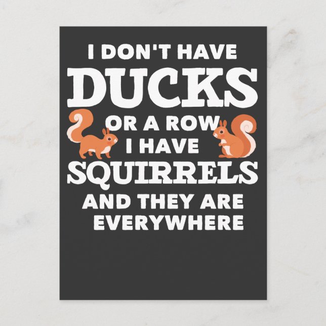 Funny Squirrel Joke Hilarious Rodent Humor Postcard (Front)