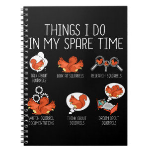 Funny Squirrel Lover Gift Women Squirrels Notebook