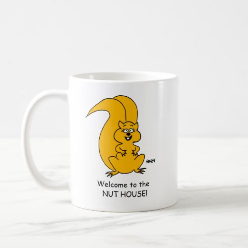 Funny Squirrel Nut House Cartoon Coffee Mug