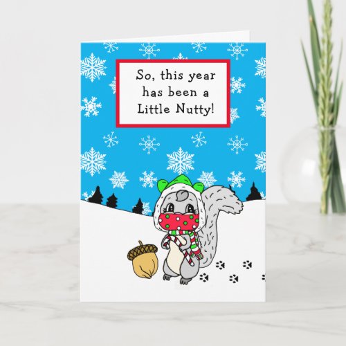Funny Squirrel Nutty Year Christmas Card