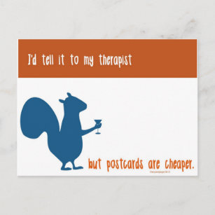 Funny squirrel postcard for friends