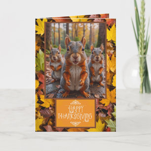 Funny Squirrel Thanksgiving Card