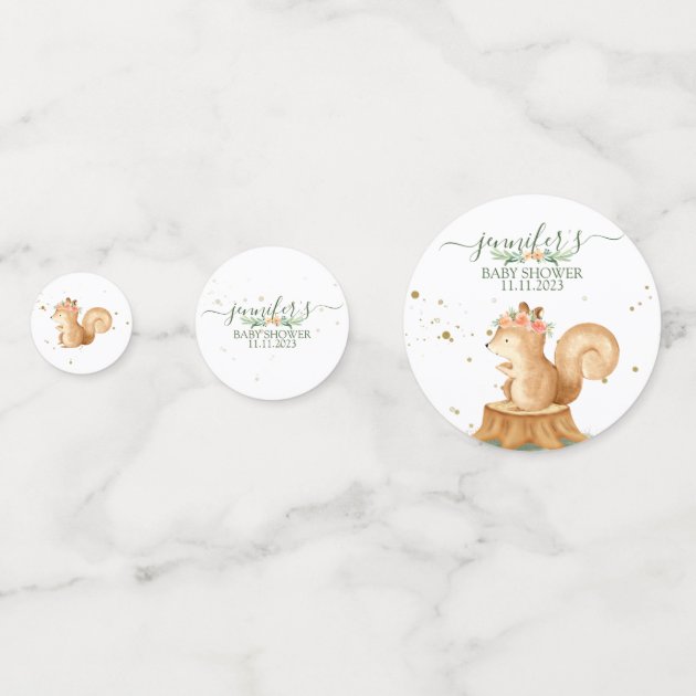 Funny Squirrel wildlife baby newborn Confetti