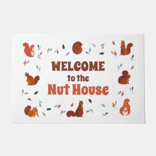 Funny Squirrels Doormat