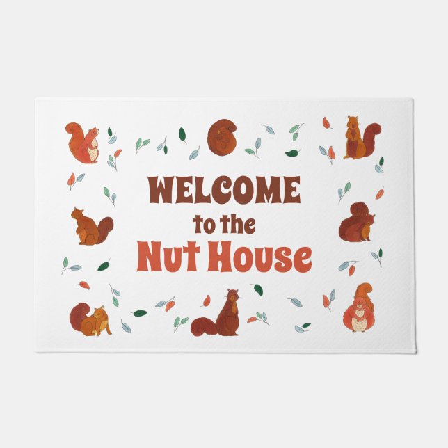 Funny Squirrels Doormat (Front)