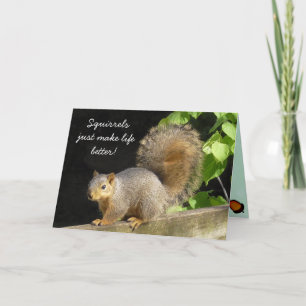 Funny Squirrels make life Better Friendship Card