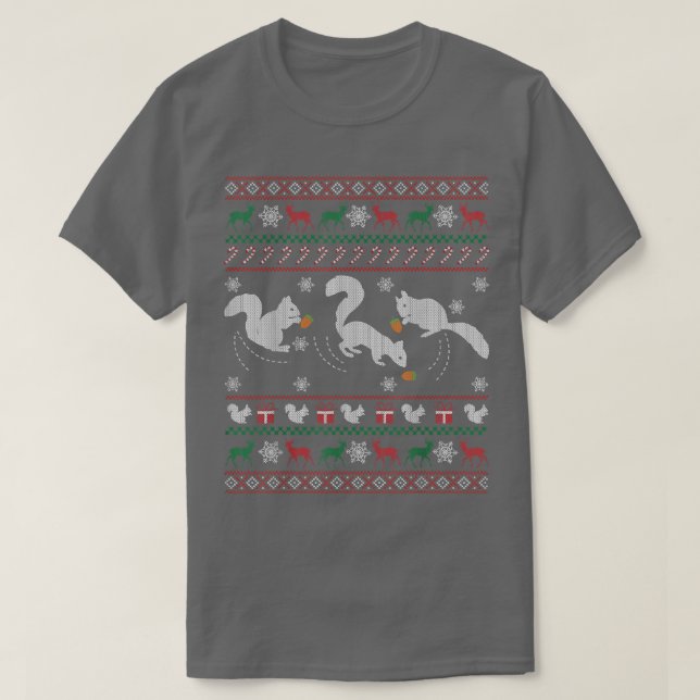 Funny Squirrels Ugly Christmas Sweater Gift  (Design Front)