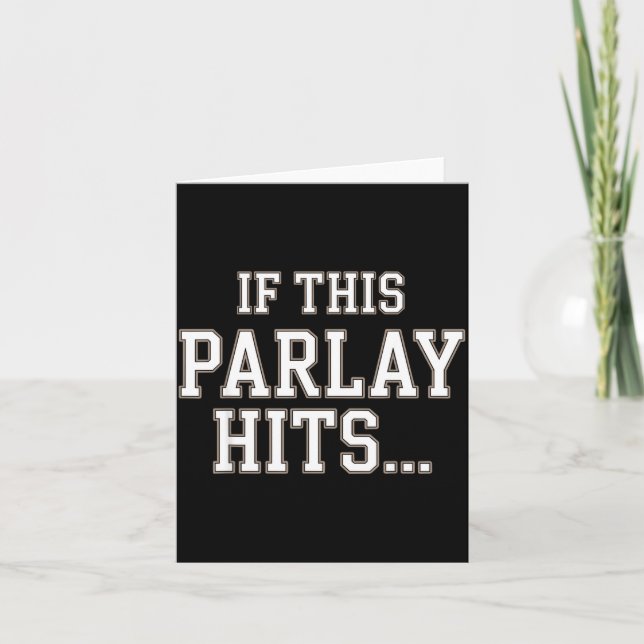 Funny Srts Betting Design For Men Women Srts Gambl Card (Front)