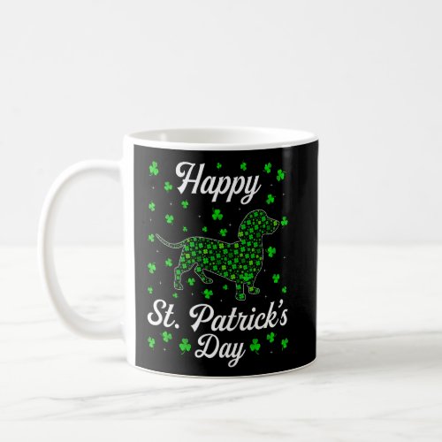 Funny St Patrick S Day Dog Dachshund Shamrock Iris Coffee Mug