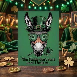 Funny St. Patrick’s Day Donkey Greeting Card