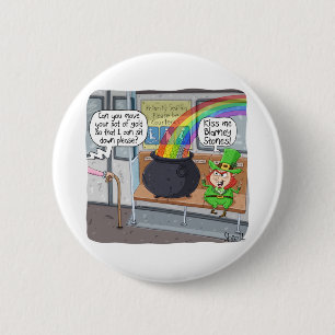 Funny St. Patrick’s Day Gift or Card - Leprechaun Button