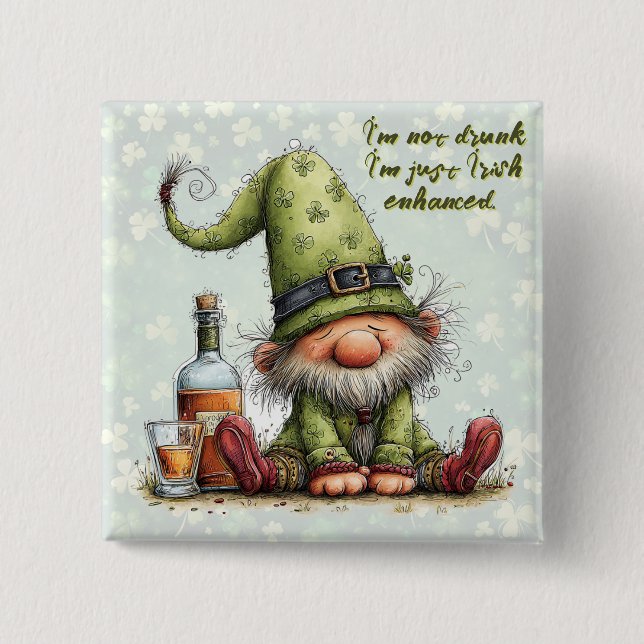 Funny St. Patrick’s Day Humor Button (Front)
