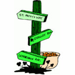 Funny St. Patrick’s Day Sign Post Photo Sculpture<br><div class="desc">This funny St. Patrick’s Day Sign Post design shows signs posted for St. Patty’s Way,  O’Kelley Blvd.,  and Leprechaun Ave. with a post filled with gold. The image is available for a variety of products. Text adding is optional.</div>