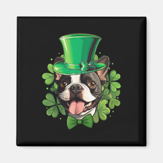Funny St Patricks Boston Terrier  Magnet