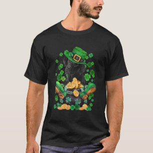 Funny St Patricks Day {A] Dog Shamrock Leprechaun T-Shirt