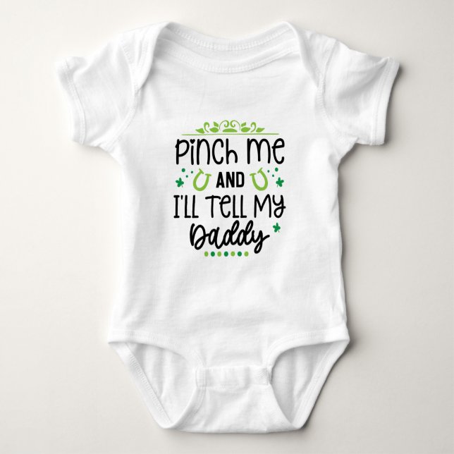 Funny St. Patrick's Day Baby Bodysuit (Front)