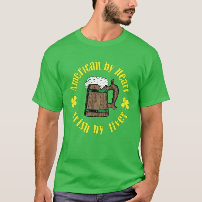 Funny St Patricks Day Beer Lovers And Irish Whisky T-Shirt (Front)