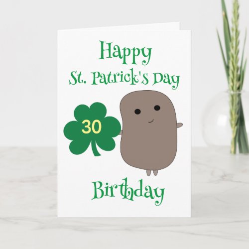 Funny St Patricks Day Birthday Any Age Card