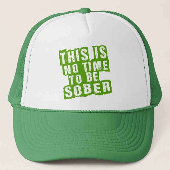 Funny St Patricks Day Drinking Humor Trucker Hat (Front)