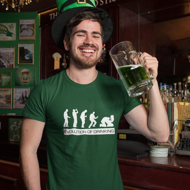 Funny St Patrick's Day Evolution of Drinking Shirt (Creator Uploaded)