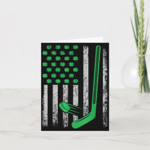 Funny St Patricks Day Gif Irish American Hockey Fl Card