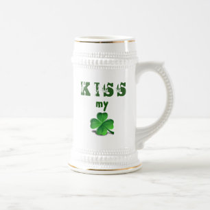 Funny St Patricks Day Green Shamrock Beer Stein