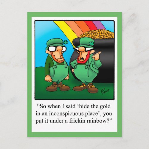 Funny St Patricks Day Humor Postcard