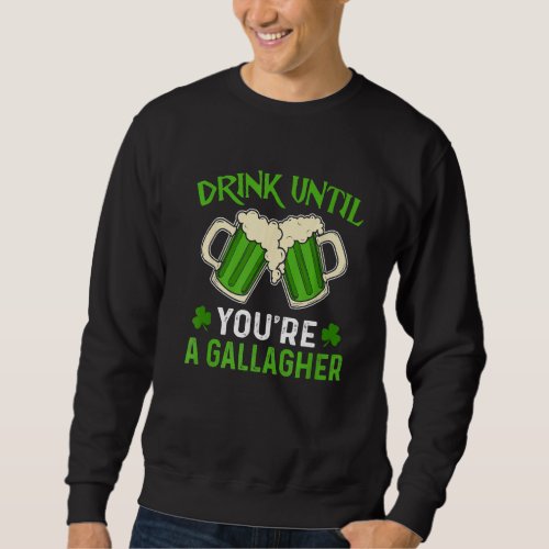 Funny St Patricks Day Irish Green Buffalo Plaid Sh Sweatshirt