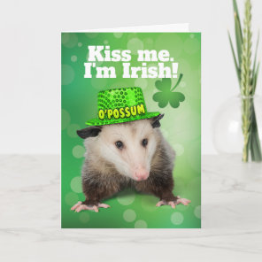 Funny St. Patrick's Day Irish O'Possum Card