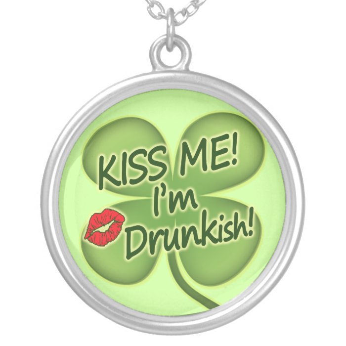 Funny St Patricks Day Irish Personalized Necklace