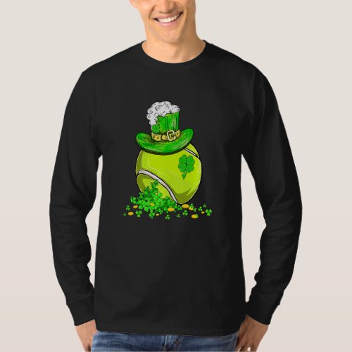 Funny St Patricks Day Irish Tennis Shamrock Lover T_Shirt