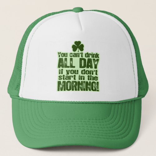 Funny St Patricks Day Irish Trucker Hat
