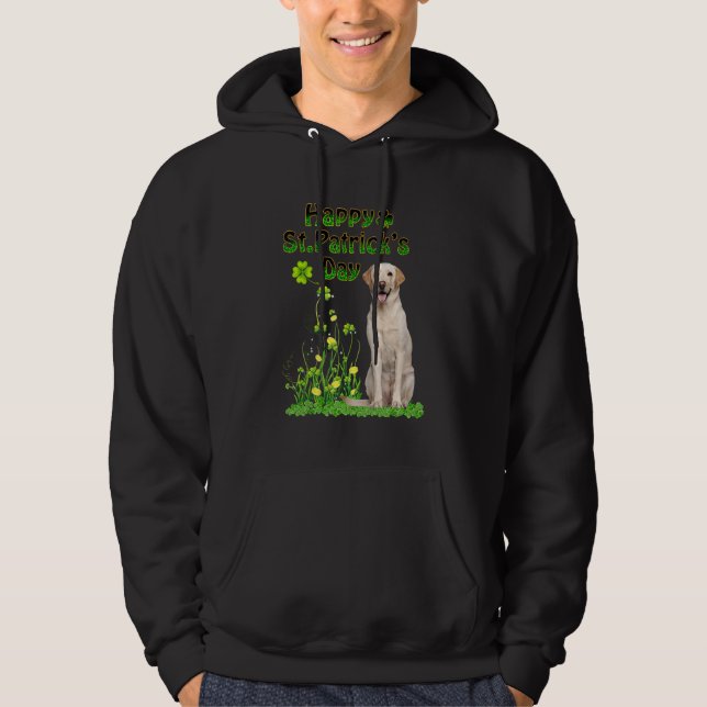 Funny St Patricks Day Labrador Retriever Dog Cute  Hoodie (Front)