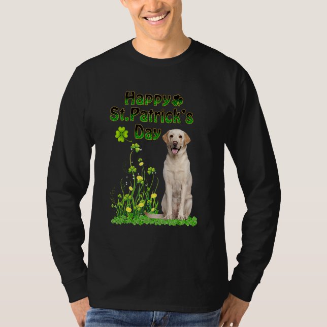 Funny St Patricks Day Labrador Retriever Dog Cute  T-Shirt (Front)