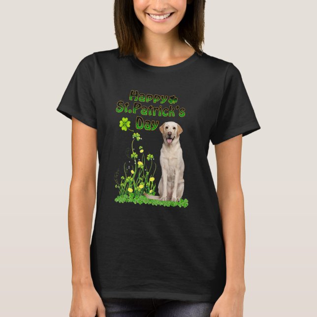 Funny St Patricks Day Labrador Retriever Dog Cute  T-Shirt (Front)