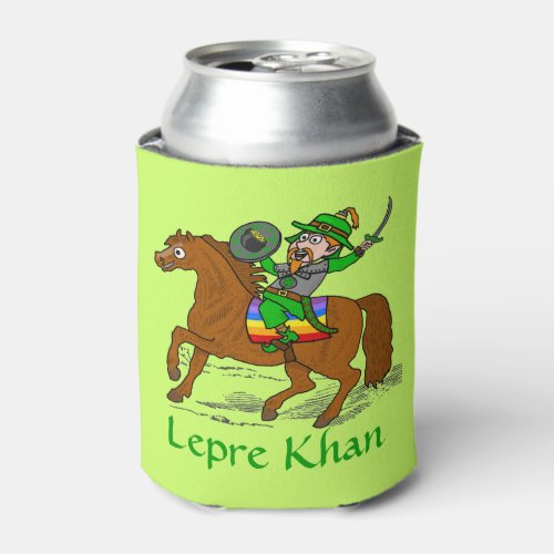 Funny St Patricks Day Leprechaun Khan Joke Can Cooler
