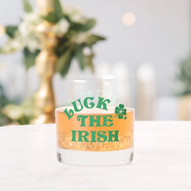 Funny St Patricks Day Luck O' The Irish Group Whiskey Glass (Insitu (Wedding))