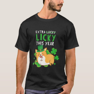 Funny St Patricks Day Lucky Dog Charm Corgi Dog Lo T-Shirt