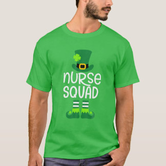Funny St Patricks Day Nurse Squad Stethoscope Nurs T-Shirt
