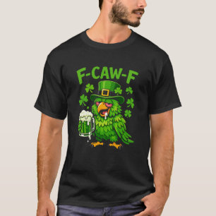 Funny St Patrick's day parrot and beer design T-Shirt