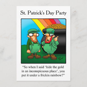 Funny St. Patrick's Day Party Invitations