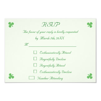 Funny St Patrick's Day Party RSVP Invitation Card